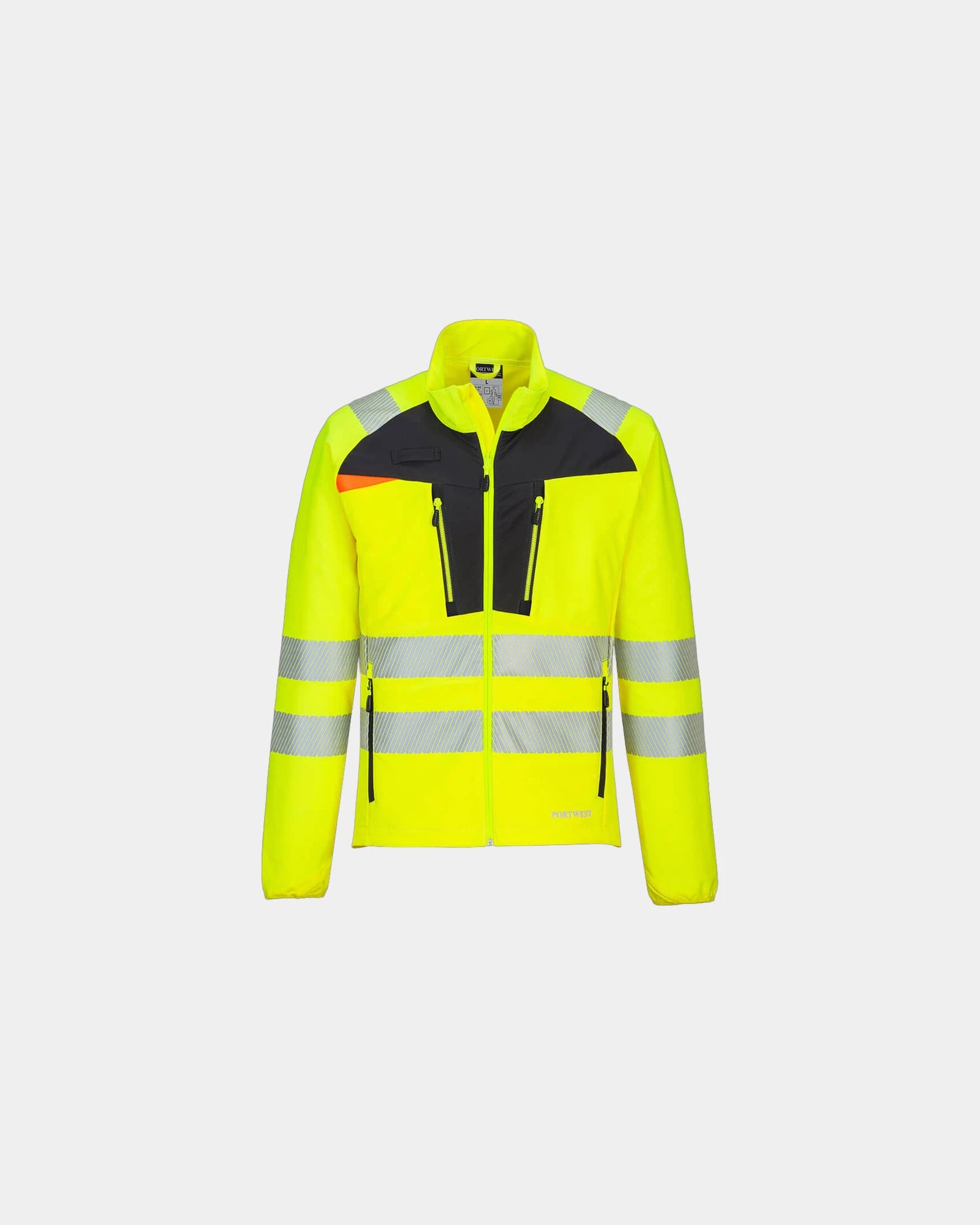 Onderlaag met rits HiVis ademend om te personaliseren - Geel-Zwart